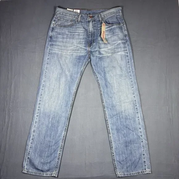 Levi's 505 Men's Blue Jeans Regular Fit, Straight Leg, Size 36x32 NWT