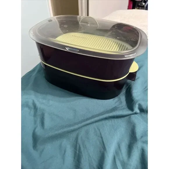 Tupperware Microwave Steamer Cooker Stackable‎ Oval- 6pcs- Used