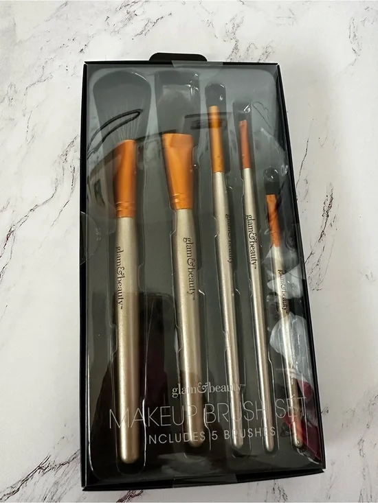 GLAM&BEAUTY 5Pcs Make Up Brushes Set