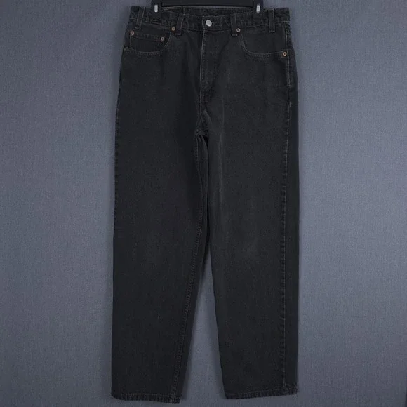 Vintage Levis 550 Relaxed Fit Jeans Mens 36x32 (Fits 33x31) Black Denim 90s