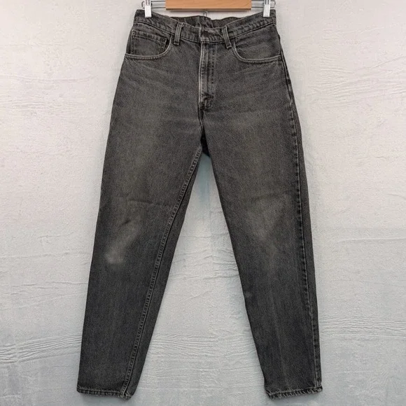 VTG Levi's 550 Jeans Men's 32x32 Black Faded Relaxed Tapered High Rise USA 90s