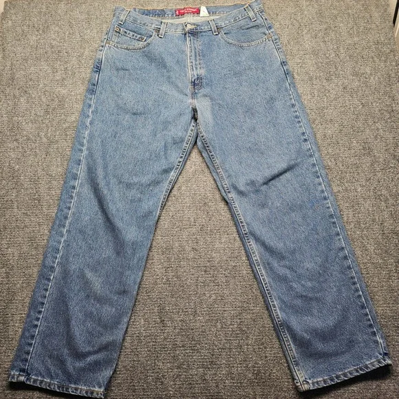 Levis 569 Loose Straight Fit Jeans Mens 36x30 Blue Denim Made in USA Vintage