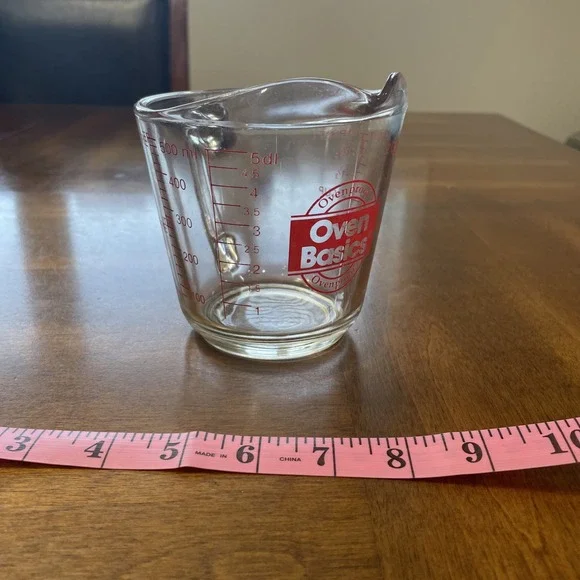 Vintage Anchor Hocking Oven Originals 2 Cup Glass Measuring Cup 498 D Handle‎