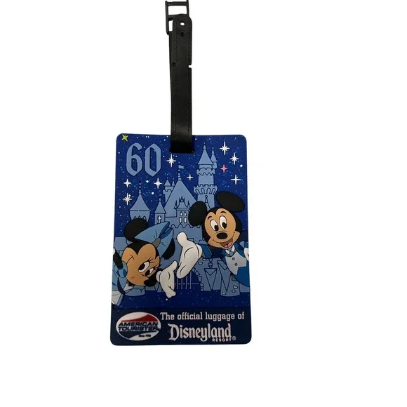 NEW DISNEYLAND AMERICAN TOURISTER ‎ RESORT 60th ANNIVERSARY LUGGAGE TAG