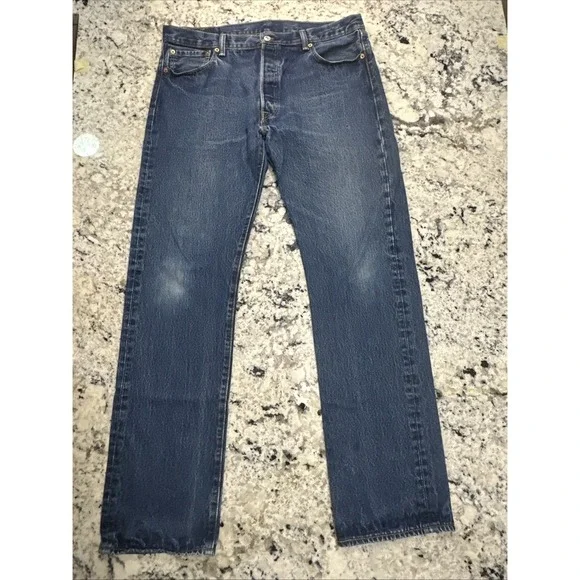 Retro Levi's‎ 501 Jeans Mens Size 38x30 (36x29.5) Blue Original Straight Denim