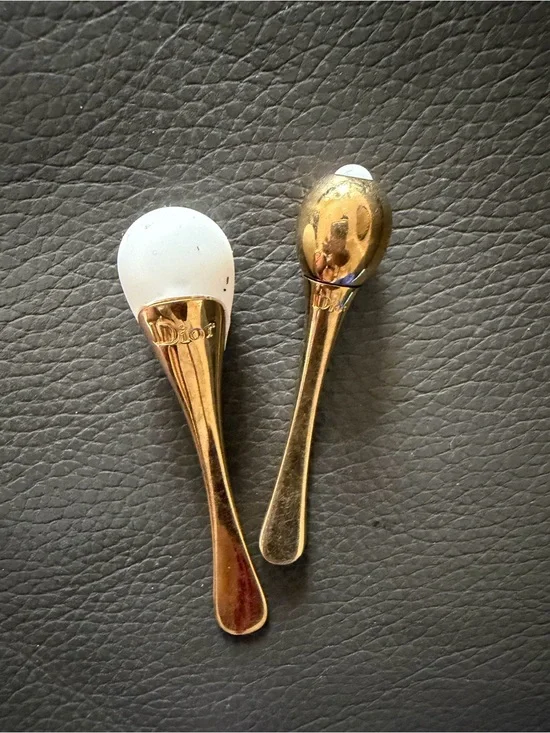 Dior Gold Facial Massage Tools with White Silicone Tips