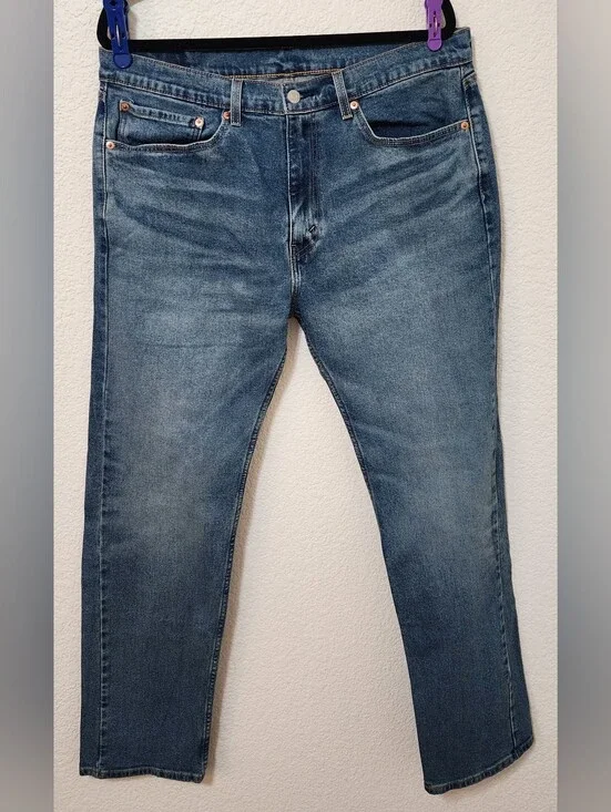 Levi's 505 Regular Fit Straight Leg Jeans Medium Wash Men's Tagged as 36x34