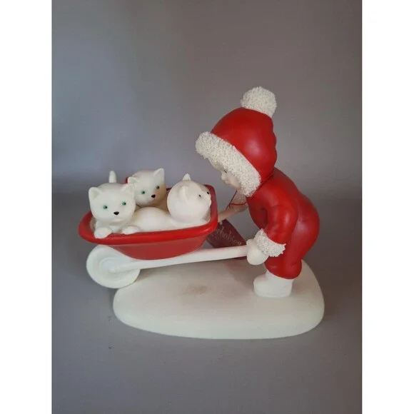 Snow Babies Department 56 Babies on the farm, Kitten Courier