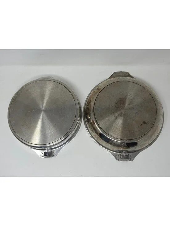 Triplinox 18-10 Stainless Steel Frying Pan Set France Side Latch Handles 2 Sizes