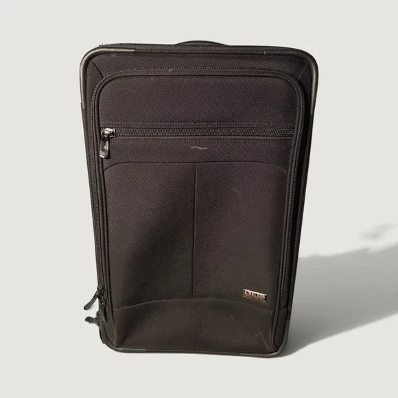 Kirkland Signature Black Cordura Ballistic Fabric Rolling Carry On Suitcase