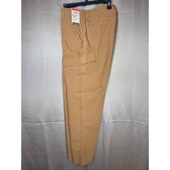 Levi's XX Cargo Taper Pants Mens 36x32 Brown Stretch Canvas NWT
