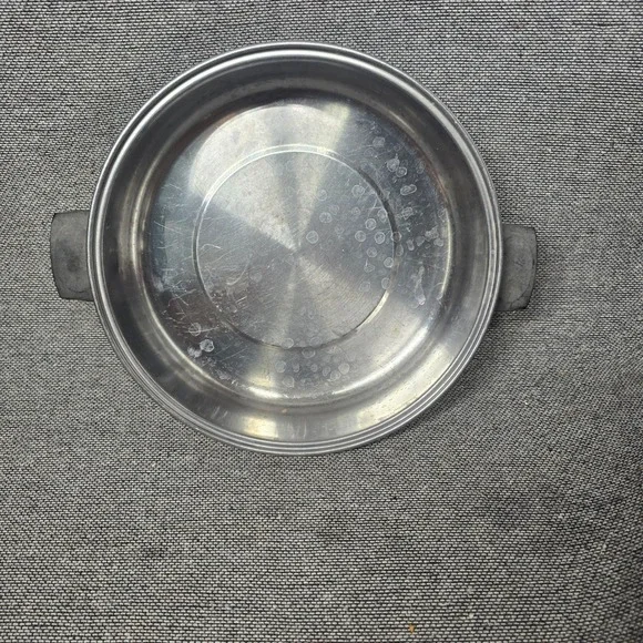 Vintage Stainless Steel Skillet Pan Dual Handle Round Frying Pan 10.5‎ Inch