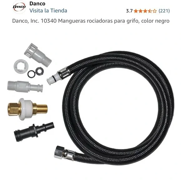 Danco Black Kitchen‎ Side Spray Hose for Delta Moen Pfister Oakbrook 10340/10341