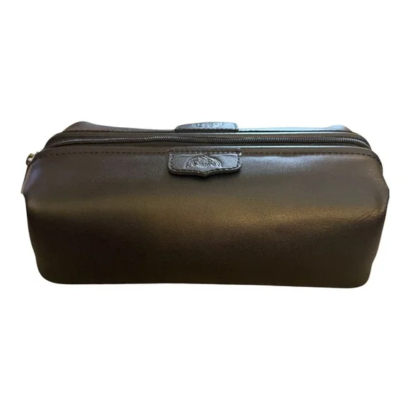 Dopp NWOT Men's 100% Genuine Sienna Cowhide Leather Traveler Toiletry‎ Bag