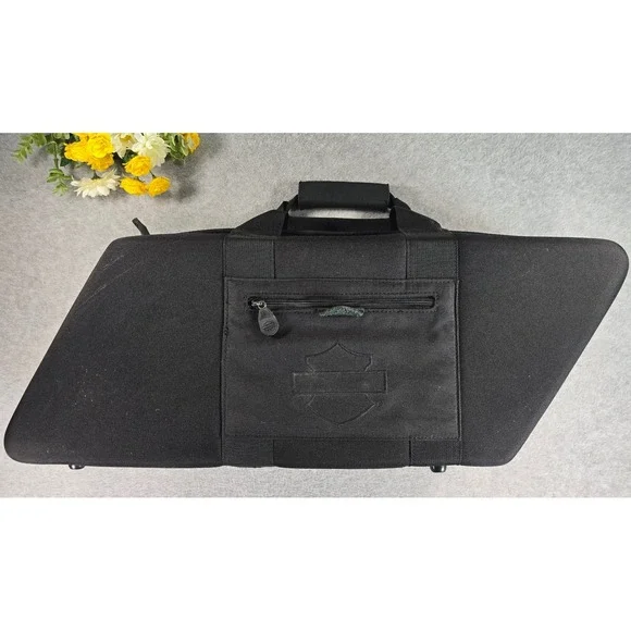 Harley Davidson Black Nylon‎ Hard Saddlebag Liner Travel Bag Embroidered Logo