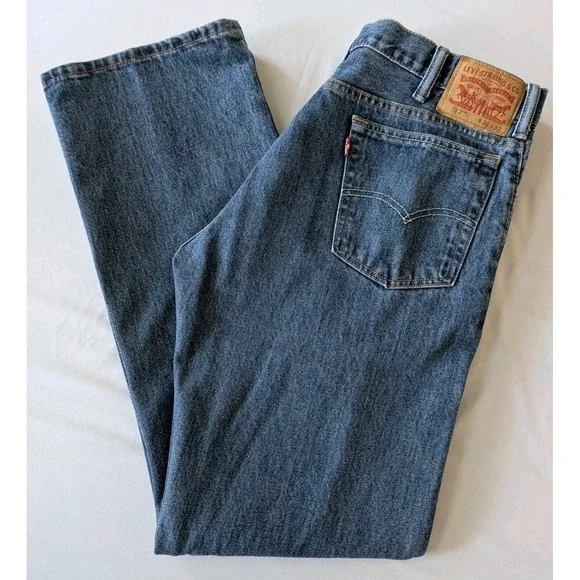 Levi's 517 Bootcut Jeans Mens 36x32 Dark Wash Denim Blue EUC