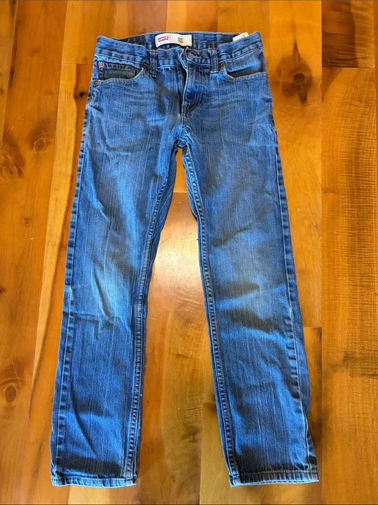 Levi's Strauss Boys Medium Blue 511 Slim Straight Jeans - Size 14 or 27x27