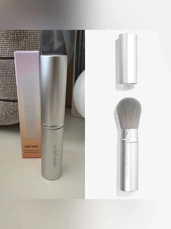 SUBTL Staks Stak Brush BFF Silver Retractable Stak Brush