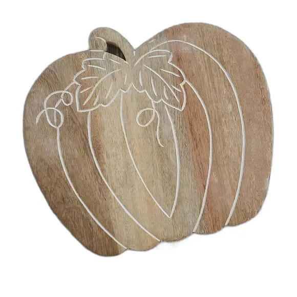 Handmade Wooden Pumpkin Charcuterie Styling Tray Cutting Board Harvest Decor