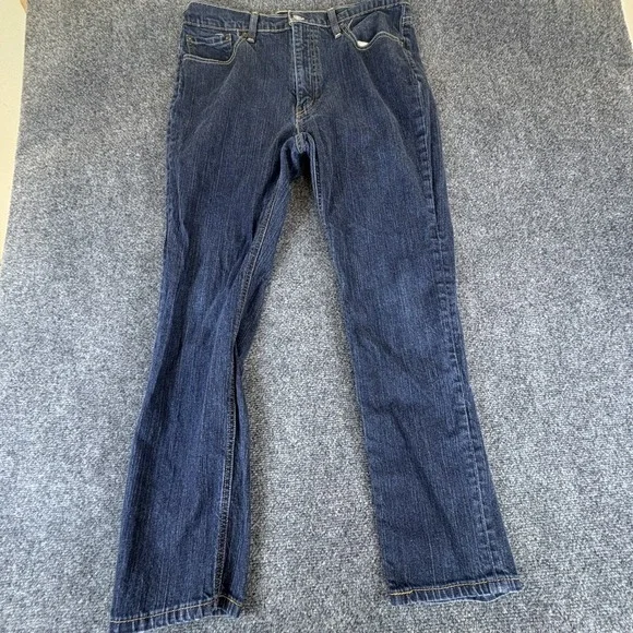 Levi's‎ 541 Jeans Mens 35x28 Blue Denim Comfort Mid Rise Red Tab Straight Leg