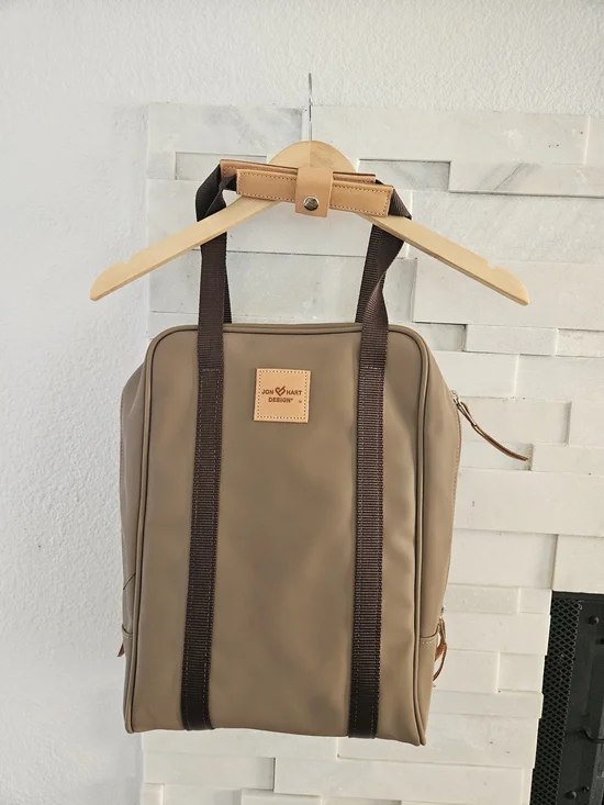 Jon Hart Design Taupe/Tan Men's/saddel. Golf Shoe Bag/ Wine Cooler/ Lunch Tote/