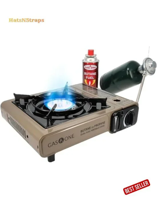Dual Fuel Propane Butane Portable Camping Stove with Carrying Case