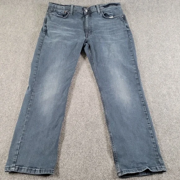 Levis 514 Jeans Men's (38x30 Label) Straight Leg‎ Stretch Blue Stitch