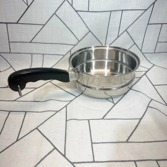 Saladmaster Steamer Basket Insert 8 Inch Silver Stainless Steel Tri-Clad 18-8
