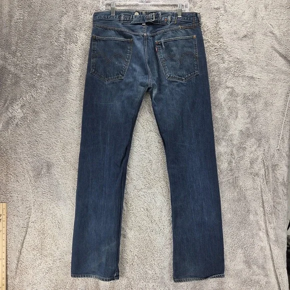 VTG Levis Jeans Mens Blue 1901 Special Edition Buckle Back Zip Fly Fits 34x32