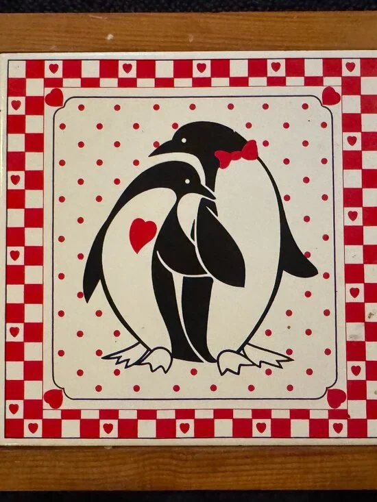 Wood-Framed Ceramic Tile Trivet 6x6