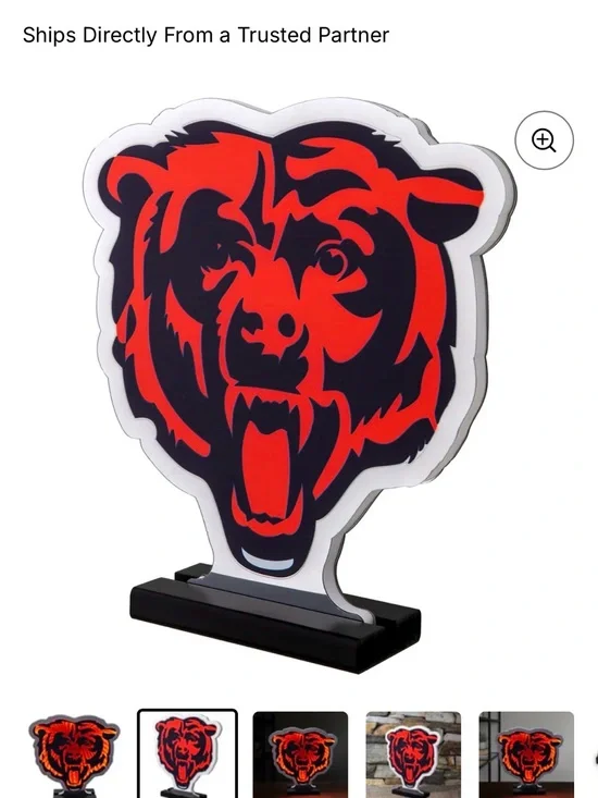 Chicago Bears LED Infinity Logo Light