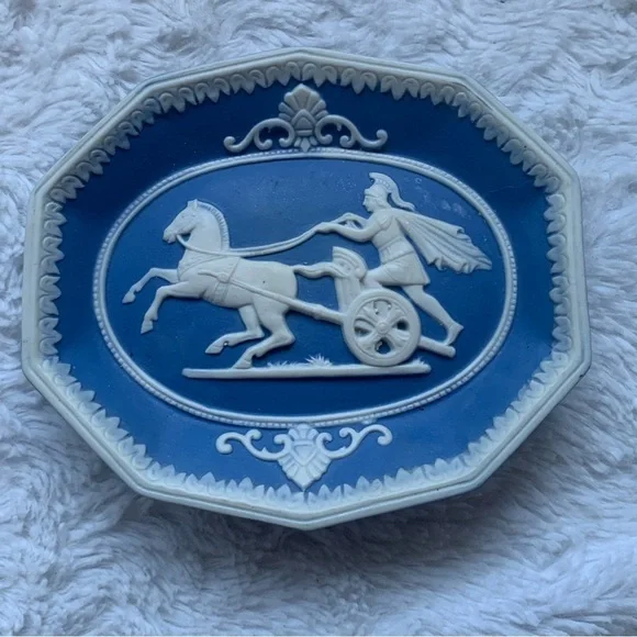 Antique Blue And White Jasperware Decorative Classical Wall Plate‎ traditional