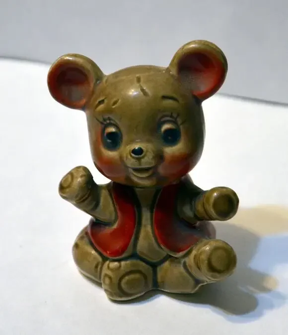 Teddy Bear Figurine Frisco Golden Gate Co. Japan Cute 3.5