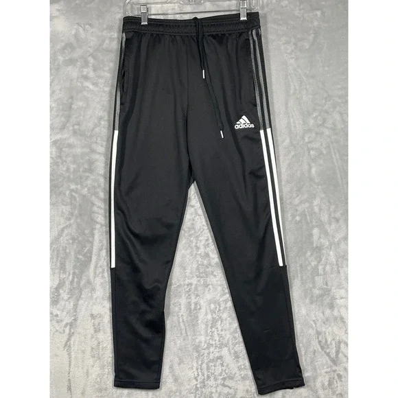 Adidas Mens Primegreen Aeroready Track Pants Black Tapered Joggers Size M