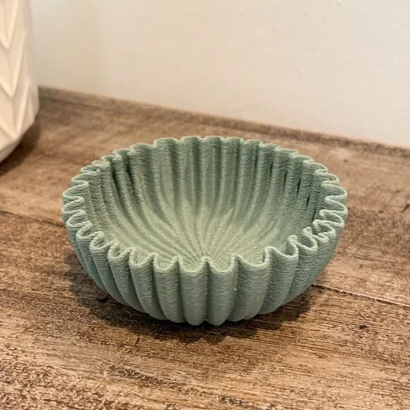 Scalloped Jewelry Dish, Decorative Catch All Tray, Ring Dish, Vanity Tray