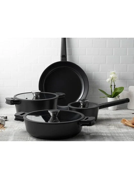 449$ Market Solutions Group Inc Zavor Noir Nonstick Cookware Set Size 7 Black
