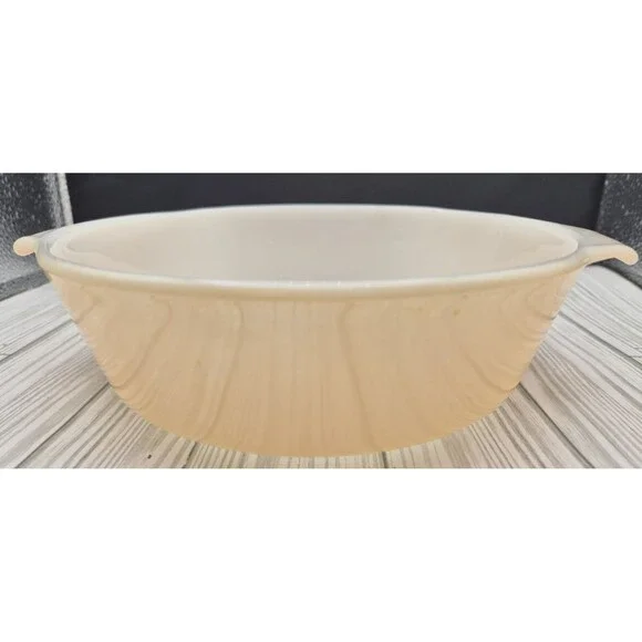 Vintage Anchor Hocking Fire King #437 Peach Luster Casserole Dish 1.5 Qt 1950s