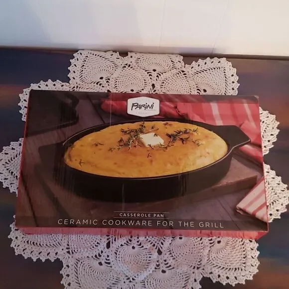 New in Box Parini Glazed Ceramic Casserole Pan