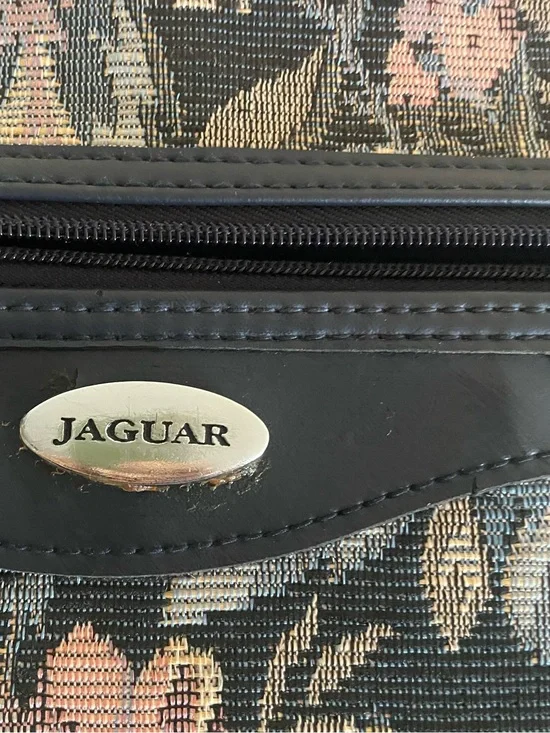 Jaguar Tapestry 80’s luggage set 4 pc vintage Mary Poppins blue pink green