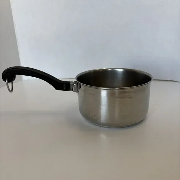 Vtg Farberware 1Qt Saucepan Pot Stainless‎ Steel Aluminum Clad Bronx NY USA