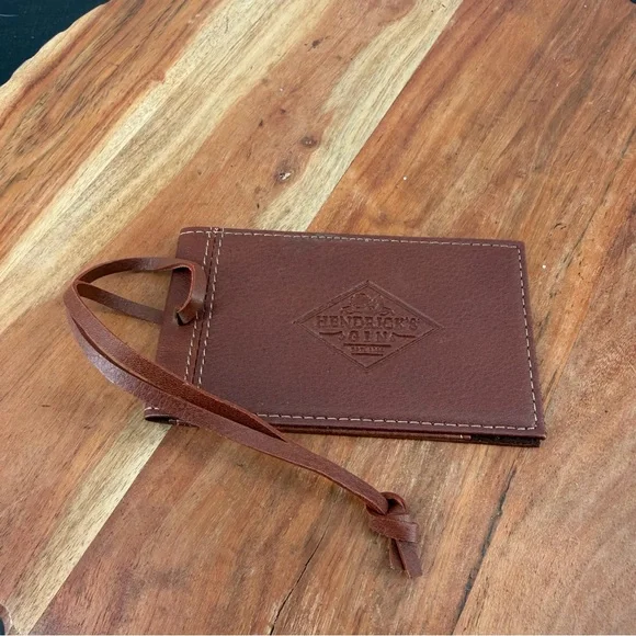 Leeman designs Luggage Tags hendrick’s gin brown‎ leather