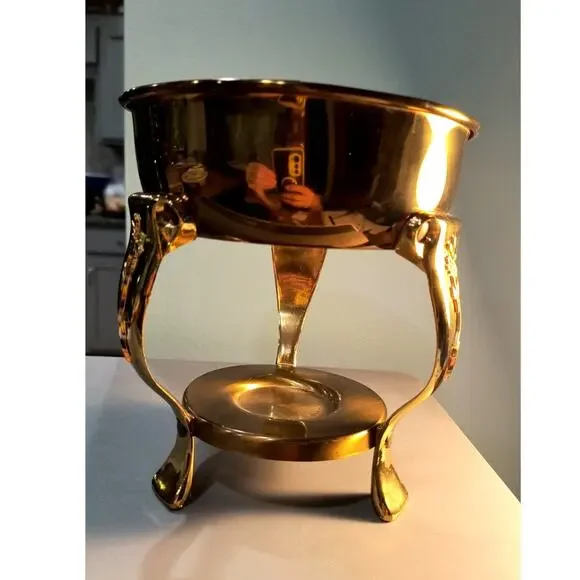 765. Princess House Brass Coffee Warmer Stand