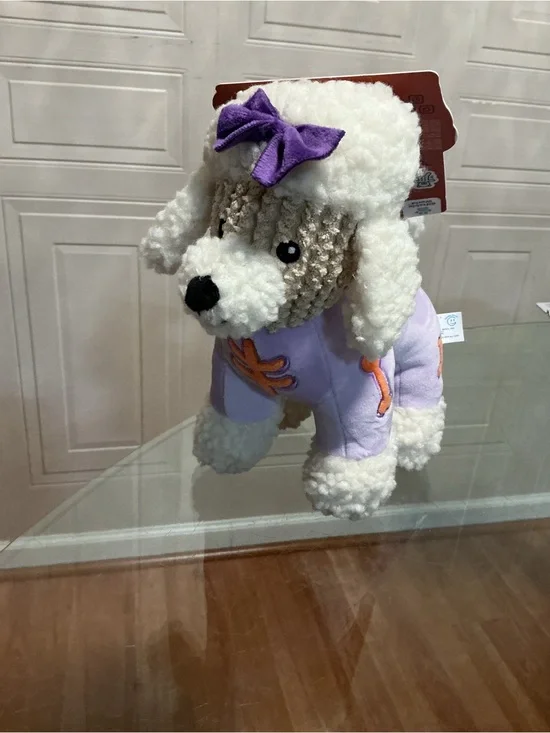 Dog Toy Trick or Treat Ghost Puppy Holding Jack o' Lantern 8