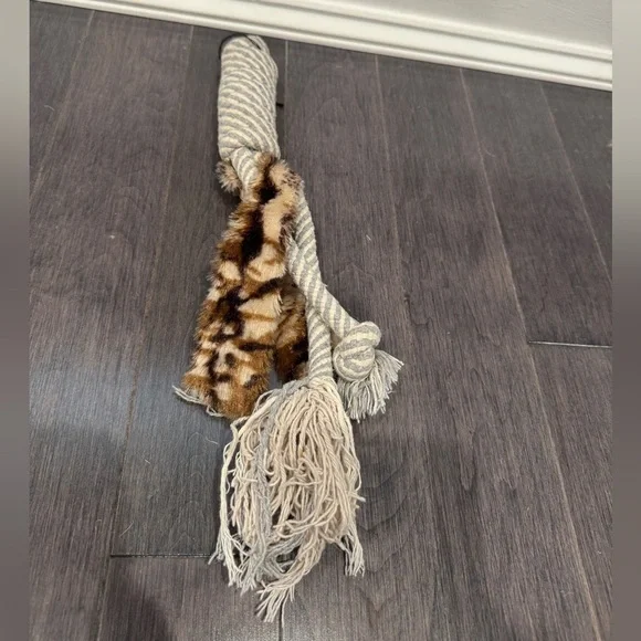 Leopard Print Pull Rope Dog Toy