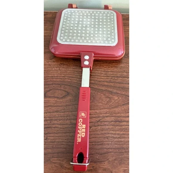 Red Copper FlipWich Non-Stick Stovetop Panini & Sandwich‎ Maker. New - NO - Box