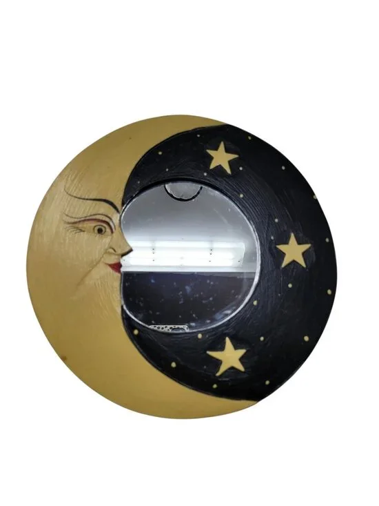 Vintage 90s Celestial Moon Stars Whimsy Mirror Decor Whimsigoth 12