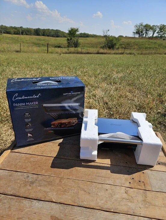 Continental Panini Maker Electric Grill Press Sapphire Diamond Non-Stick 180°