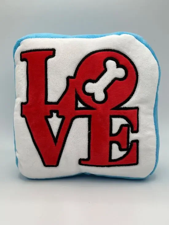 Dog Toy Inspired by Philadelphia's Love Park Sculpture Plush with Squeaky Inside