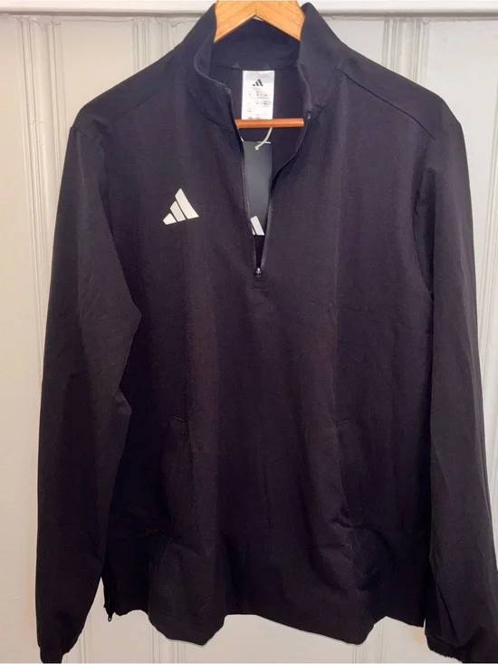 New Adidas men’s ultimate woven black quarter zip in size M
