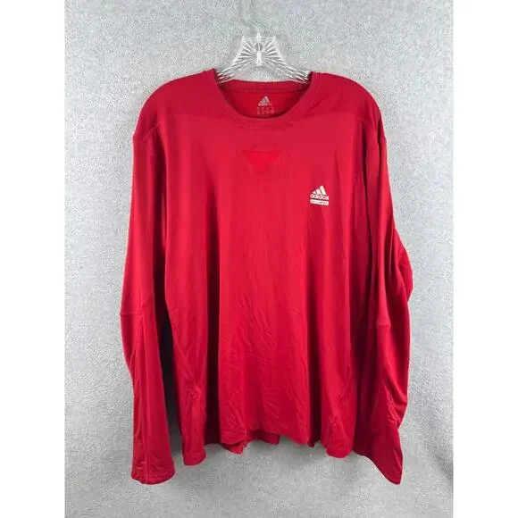 Adidas Clima365 Shirt Men's L Red Long Sleeve Workout‎ Base Layer Tee